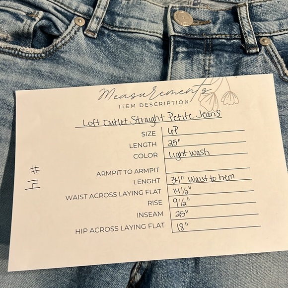 Loft Outlet Straight Petite Jeans - Picture 10 of 10
